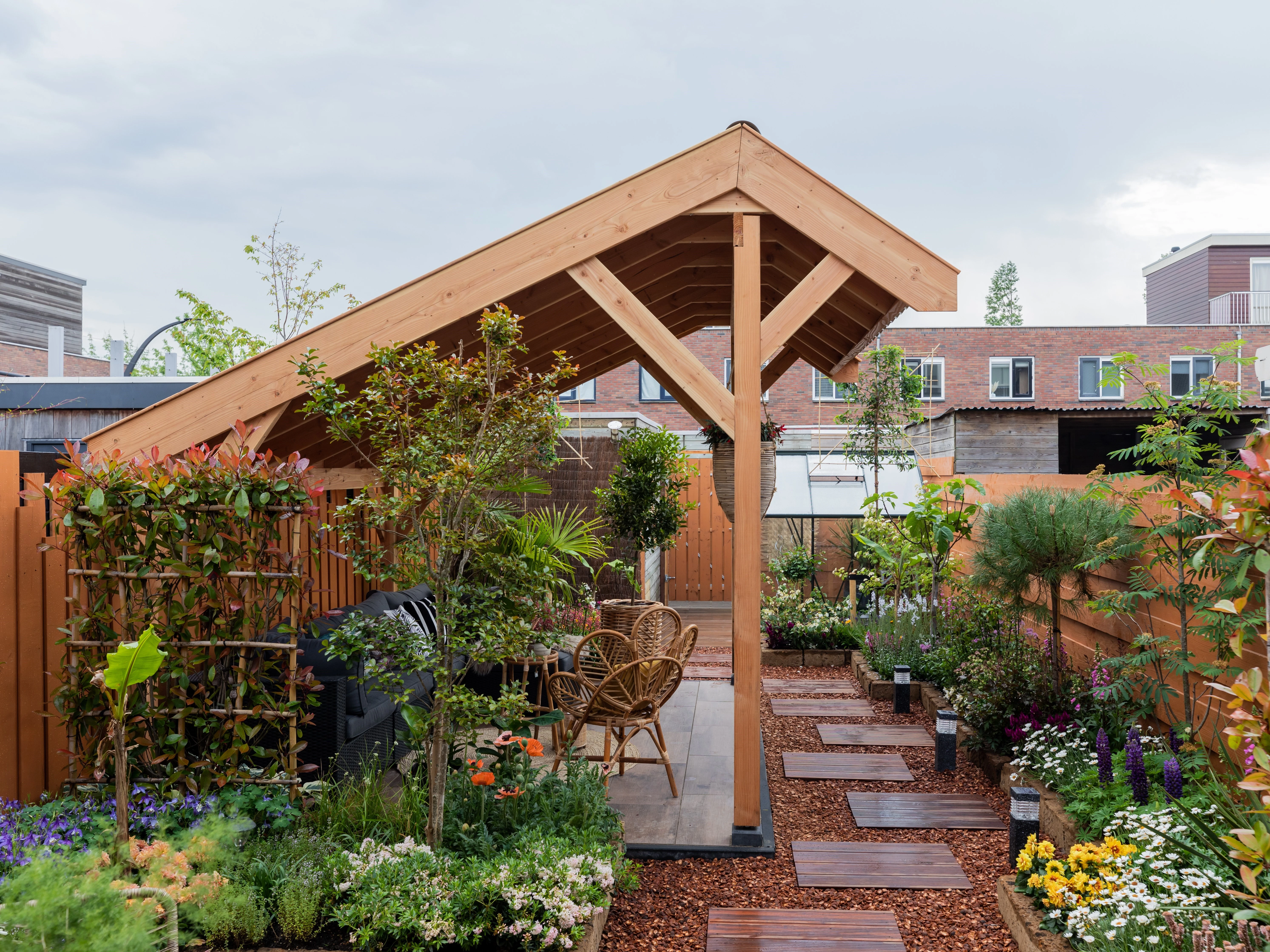 Douglas kapschuur, 750 x 300, met schuur en achterwand, Westwood Comfort - Afbeelding 3